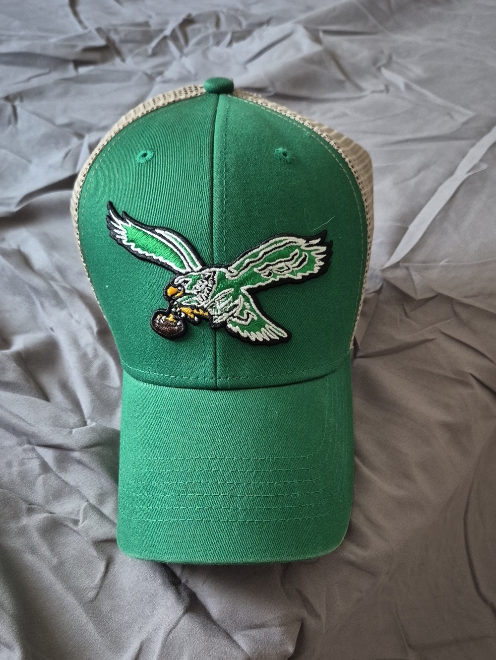 Green Trucker Cap with Eagle Patch